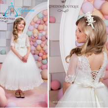 Lace Appliques Sashes Bow A-Line Flower Girl Dress For Kids